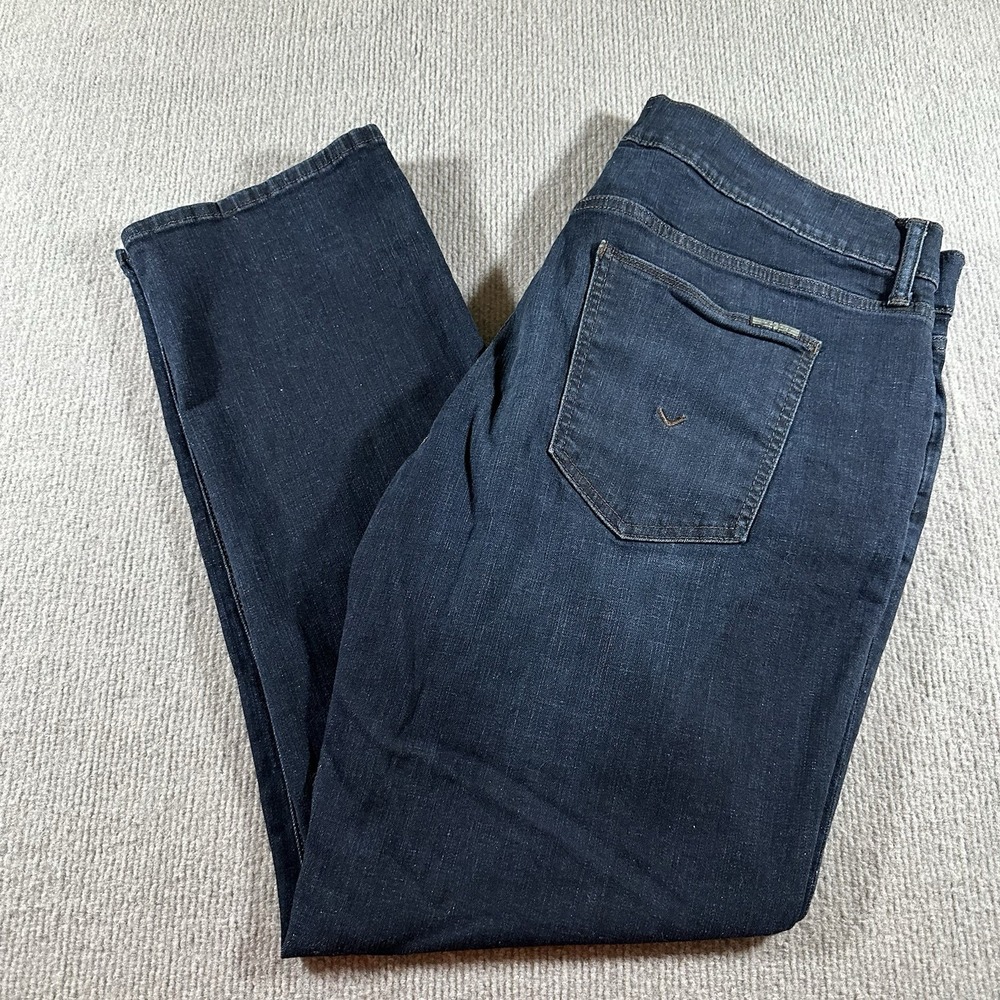 Hudson Jeans Mens 40x30 Blue Blake Slim Straight‎ Stretch Dark Wash Denim Preppy